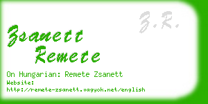 zsanett remete business card